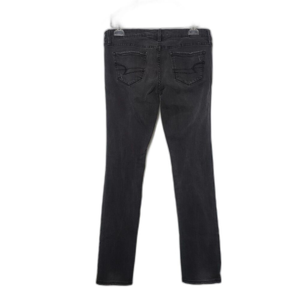 AE AMERICAN EAGLE Black Stretch Skinny Denim Jeans Womens Size 6 Regular
